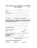 Conditional Use Permit Application